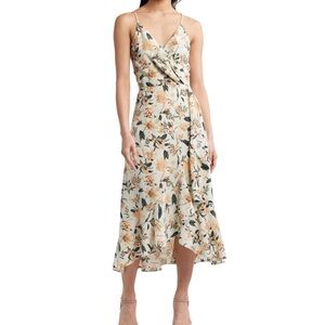Chelsea28 Floral Faux Wrap Midi Dress